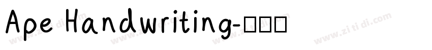 Ape Handwriting字体转换